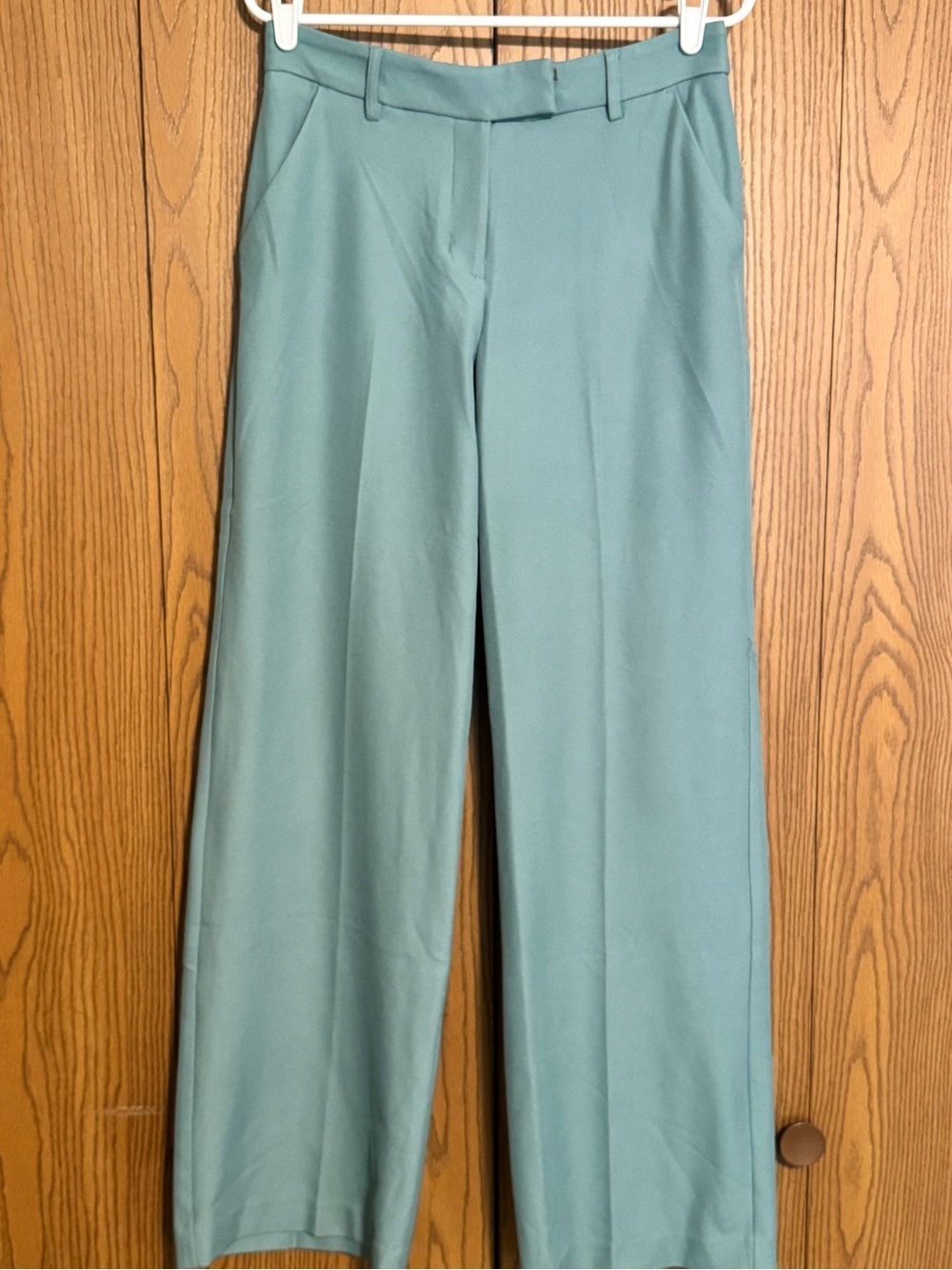 Express Editor Wide-Leg Dress Pants in Teal- long size!